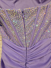 LAVENDER SPARKLY SHORT DRESS