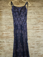 NAVY SPARKLY MERMAID GOWN