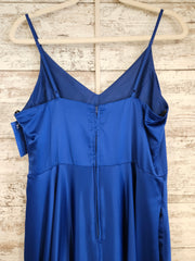 ROYAL BLUE A LINE GOWN