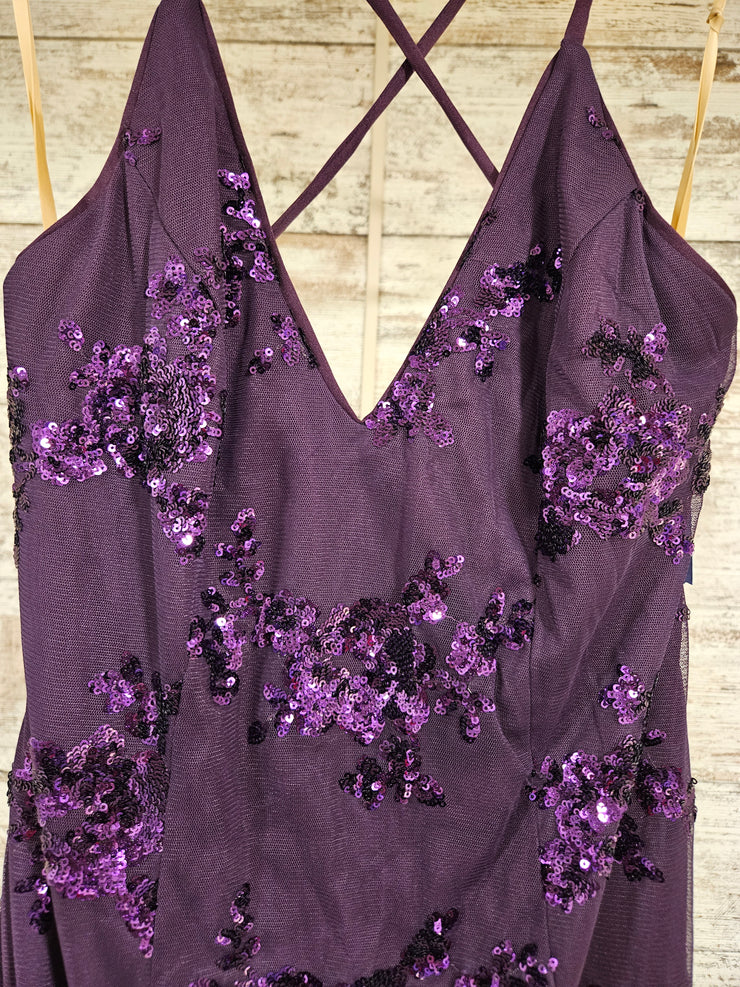 PURPLE SPARKLY LONG DRESS -NEW