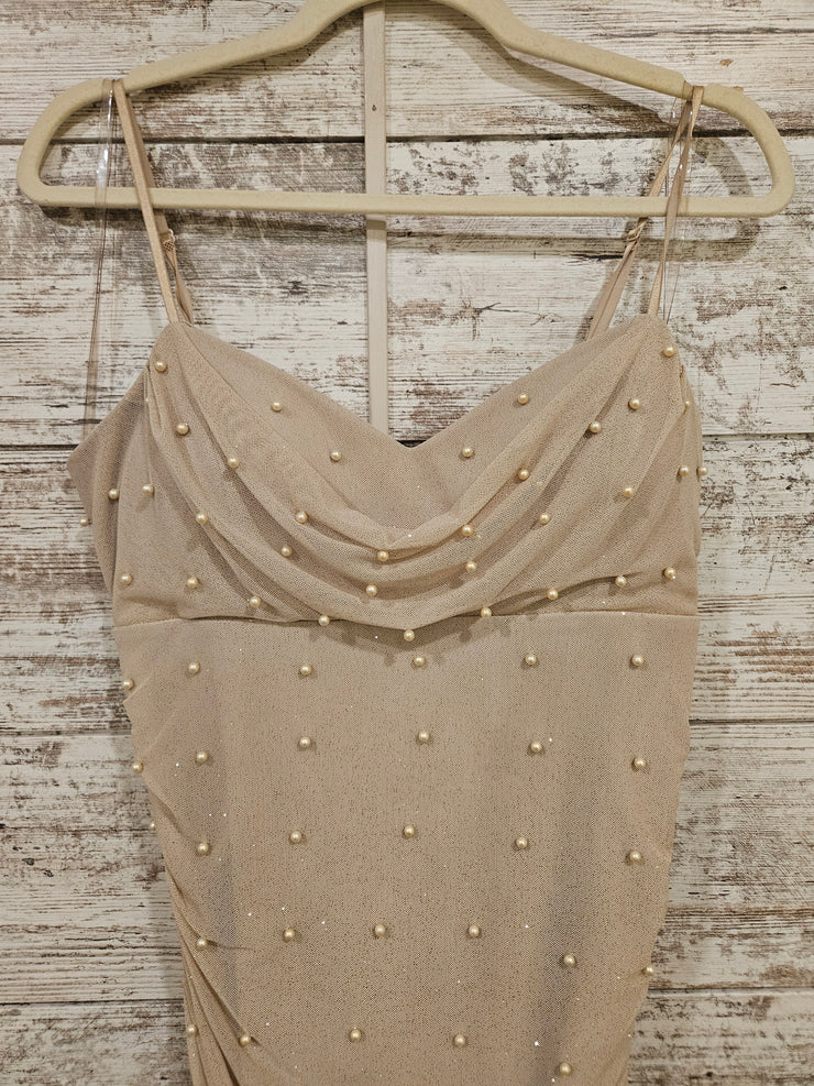GOLD SPARKLY SHORT DRESS