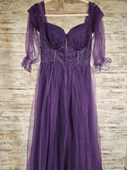 PURPLE A LINE GOWN (NEW)
