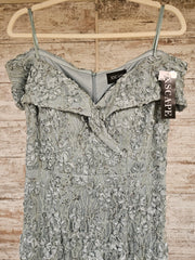 GREEN FLORAL LONG DRESS (NEW)