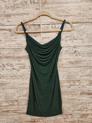 GREEN BEADED SHORT DRESS