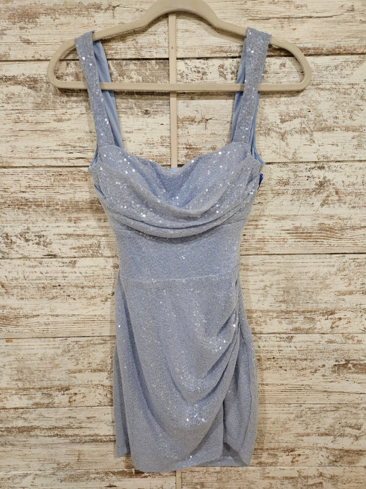BLUE SPARKLY SHORT DRESS (NEW)