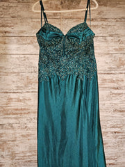 GREEN LONG EVENING GOWN (NEW)