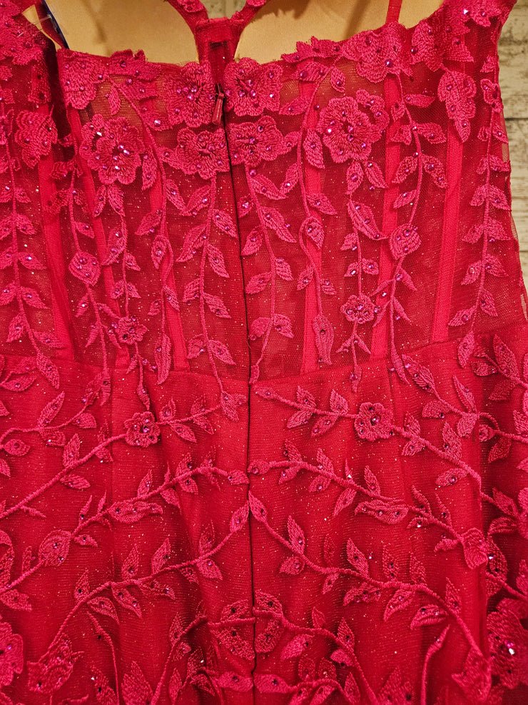 PINK/FLORAL MERMAID GOWN