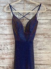 NAVY SPARKLY LONG DRESS