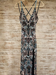 BLACK/MULTI BEADED DRESS (NEW)