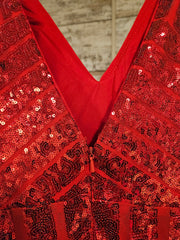 RED SPARKLY MERMAID GOWN (NEW)