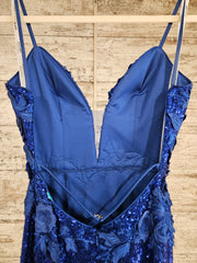 ROYAL BLUE SPARKLY LONG DRESS