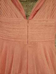 PINK RUFFLED A LINE GOWN $900