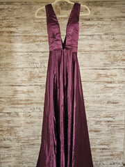 PURPLE A LINE GOWN