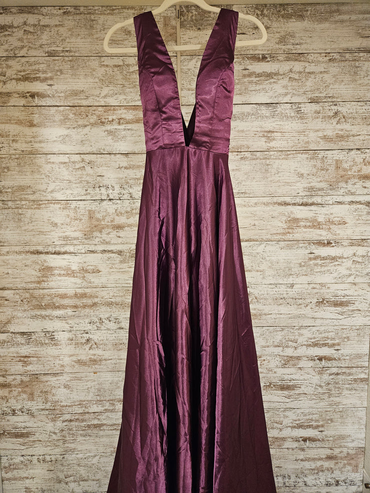 PURPLE A LINE GOWN