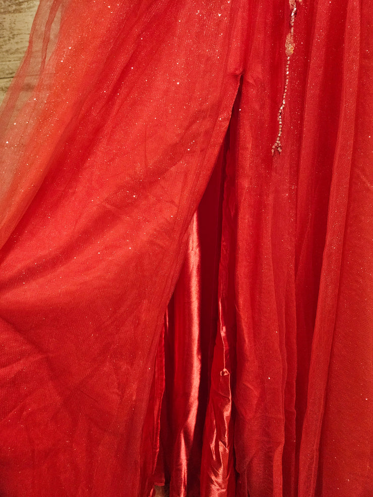 RED SPARKLY A LINE GOWN (NEW)