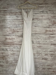 WHITE BEADED LONG DRESS