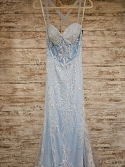 BLUE SPARKLY MERMAID GOWN