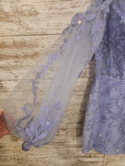 LAVENDER 1 SLEEVE SHORT DRESS