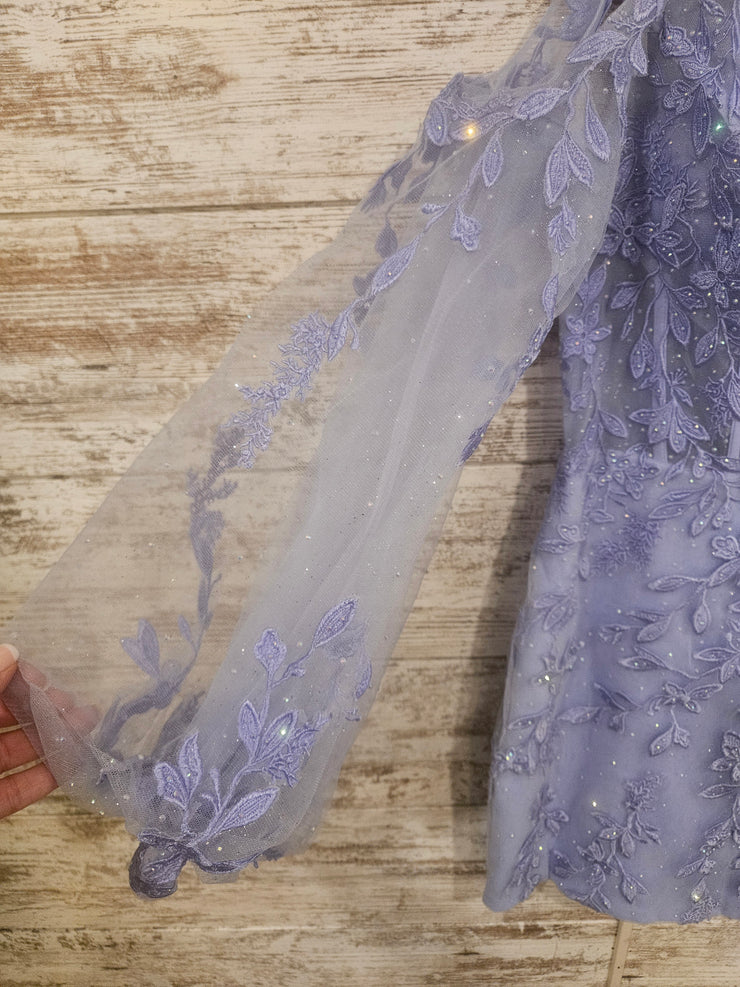 LAVENDER 1 SLEEVE SHORT DRESS