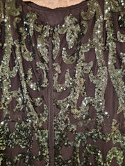 GREEN SEQUIN LONG DRESS