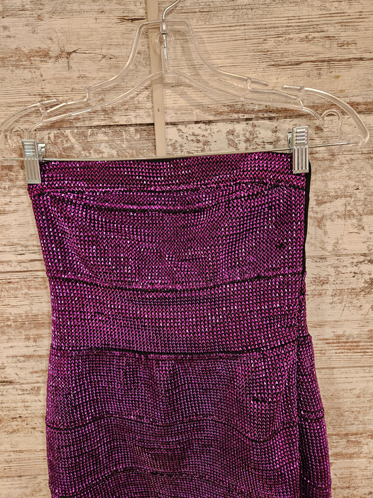 PURPLE SPARKLY SHORT DRESS
