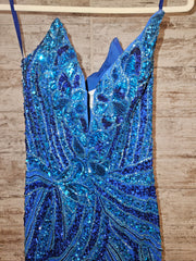 BLUE/ROYAL BLUE LONG DRESS$800