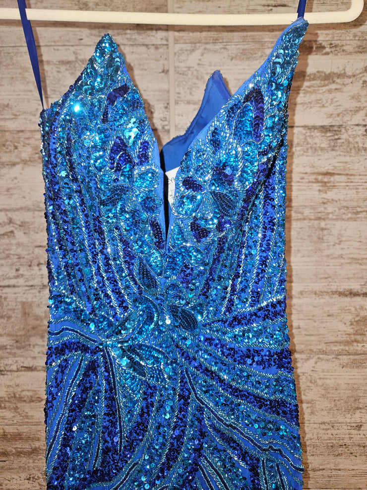 BLUE/ROYAL BLUE LONG DRESS$800