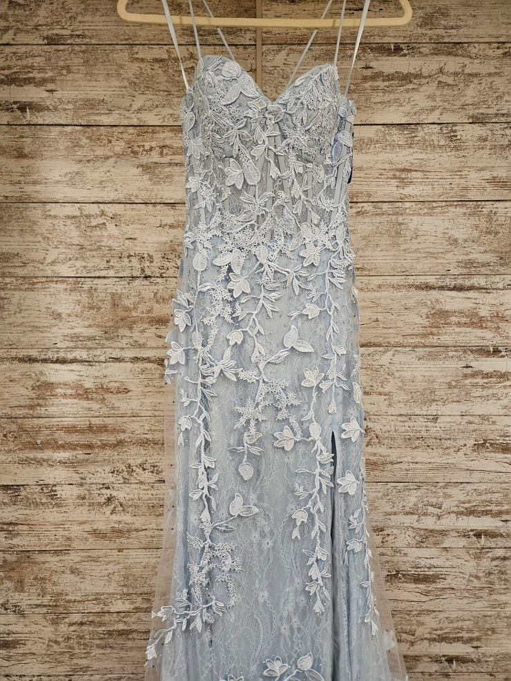 BLUE/FLORAL MERMAID GOWN (NEW)