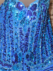 BLUE/ROYAL BLUE LONG DRESS$800