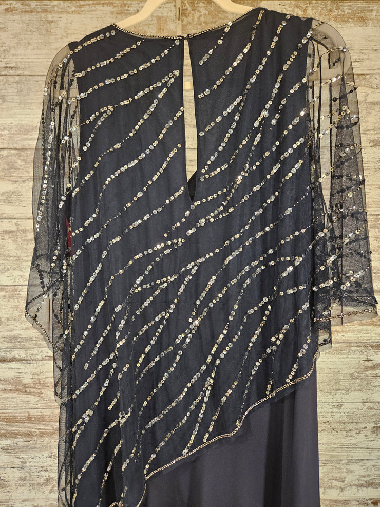 NAVY/SILVER LONG DRESS