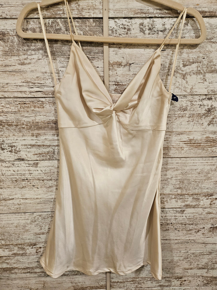 IVORY SATIN SHORT DRESS