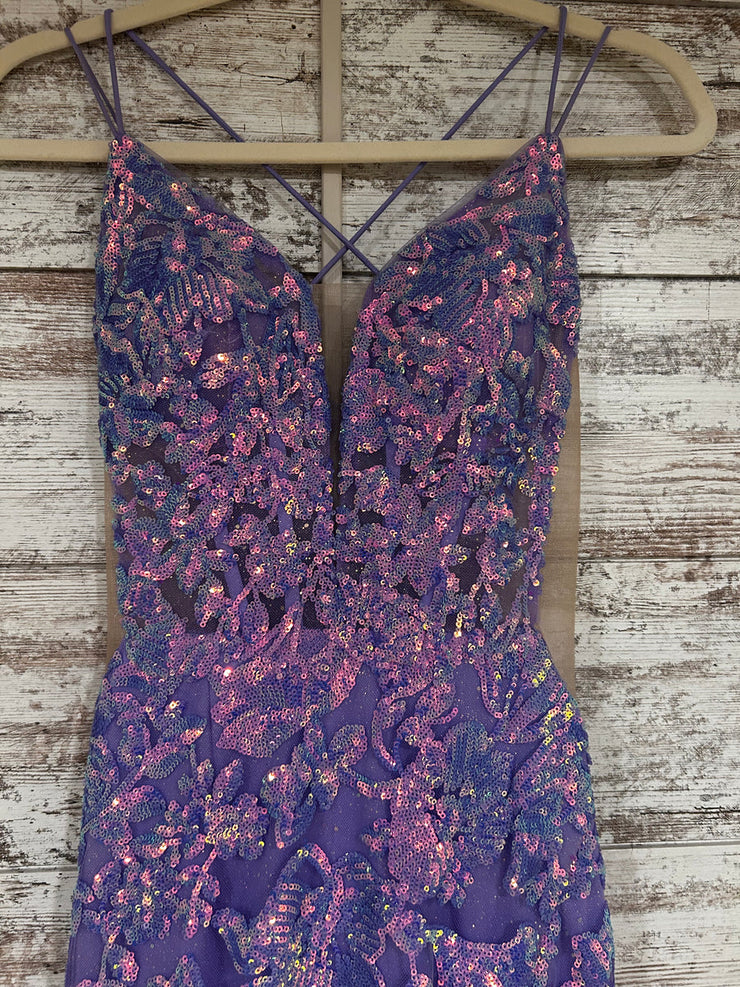 LAVENDER SPARKLY LONG DRESS