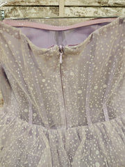 LAVENDER/WHITE SPARKLY DRESS
