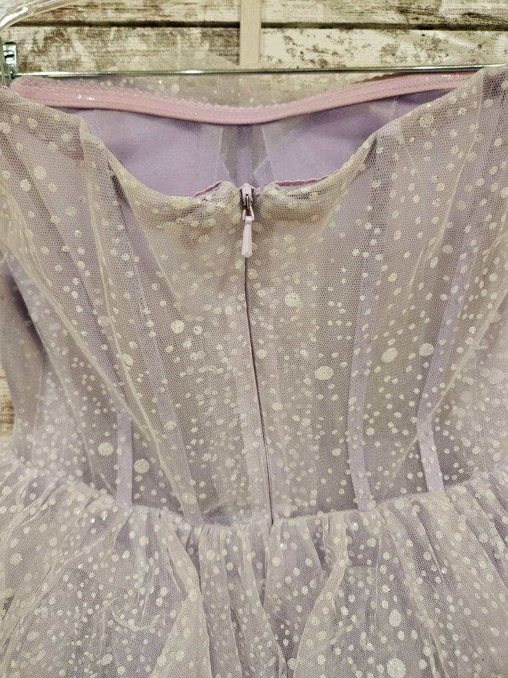 LAVENDER/WHITE SPARKLY DRESS