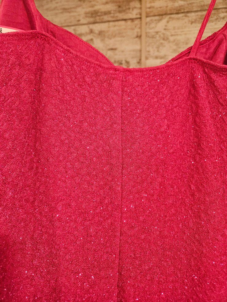 PINK SPARKLY LONG EVENING GOWN