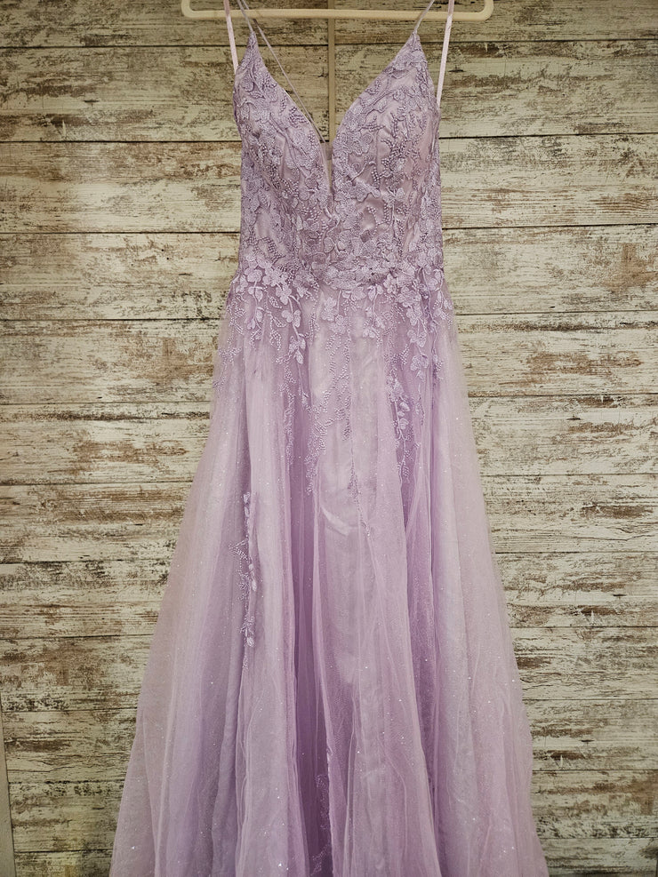 LAVENDER/FLORAL A LINE GOW-NEW