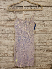 LAVENDER SPARKLY SHORT DRESS