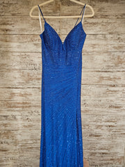 ROYAL BLUE LONG DRESS-NEW $598