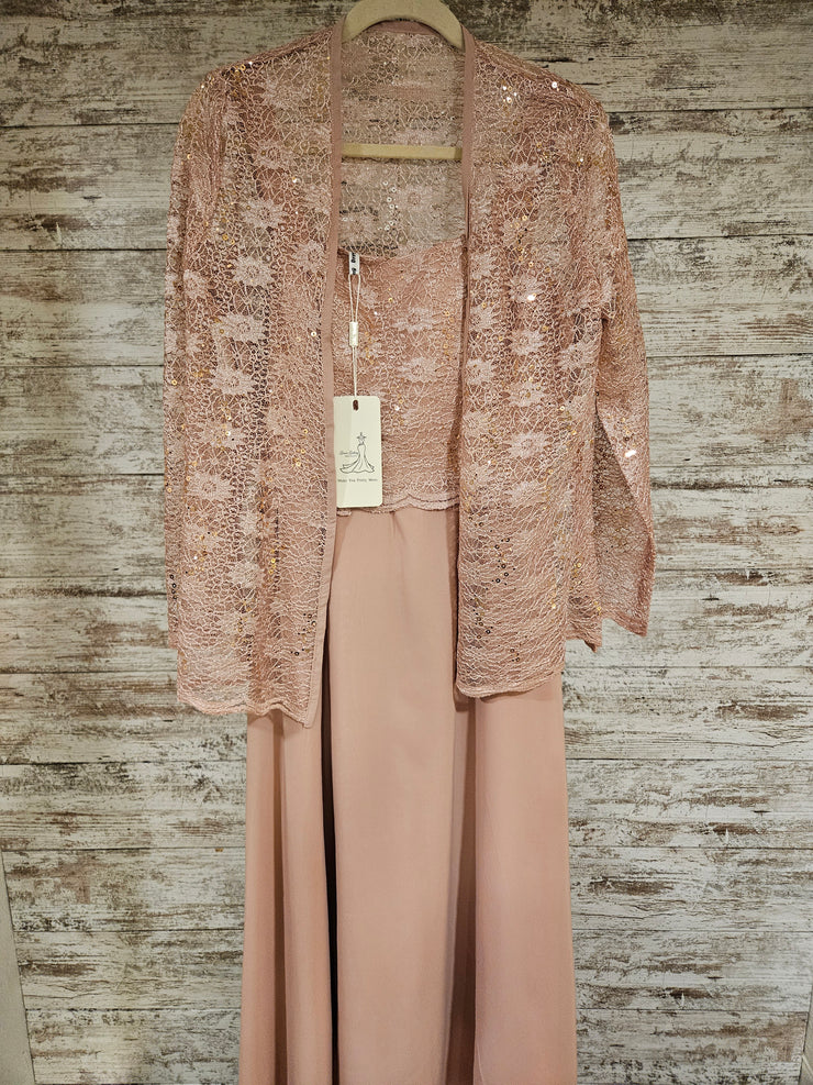 PINK 2 PC. LONG DRESS SET- NEW