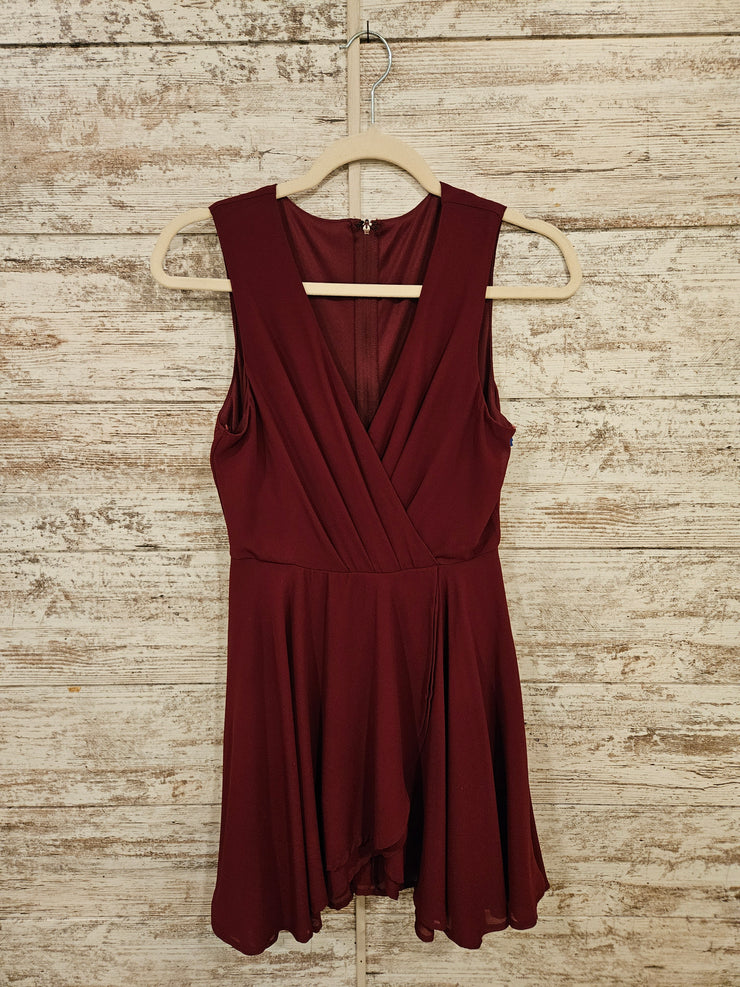 BURGUNDY SHORT DRESS