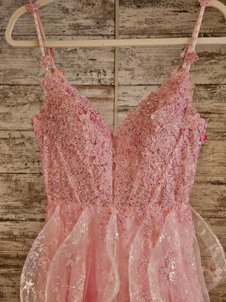 PINK LAYERED A LINE GOWN (NEW)