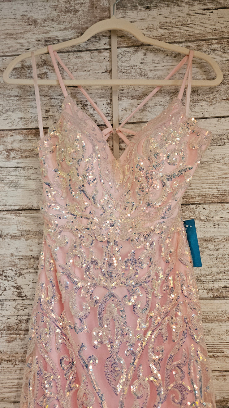 PINK SPARKLY LONG DRESS (NEW)