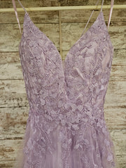 LAVENDER/FLORAL A LINE GOW-NEW
