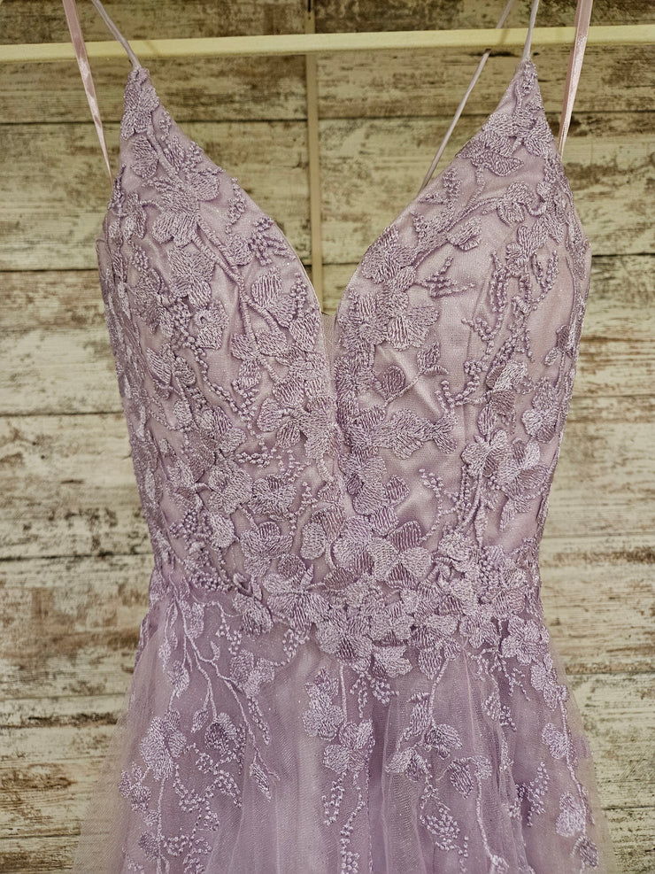 LAVENDER/FLORAL A LINE GOW-NEW