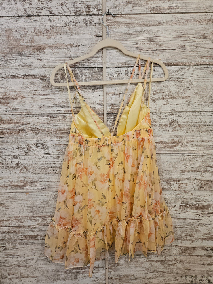 YELLOW/FLORAL DRESS (NEW) $289