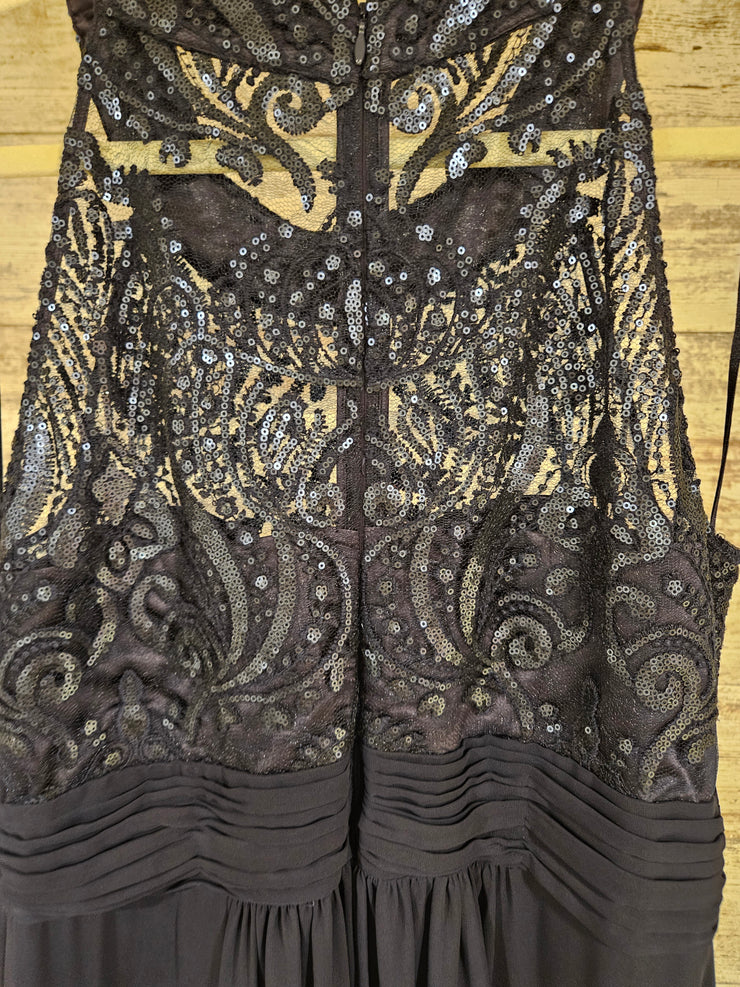 NAVY LONG EVENING GOWN