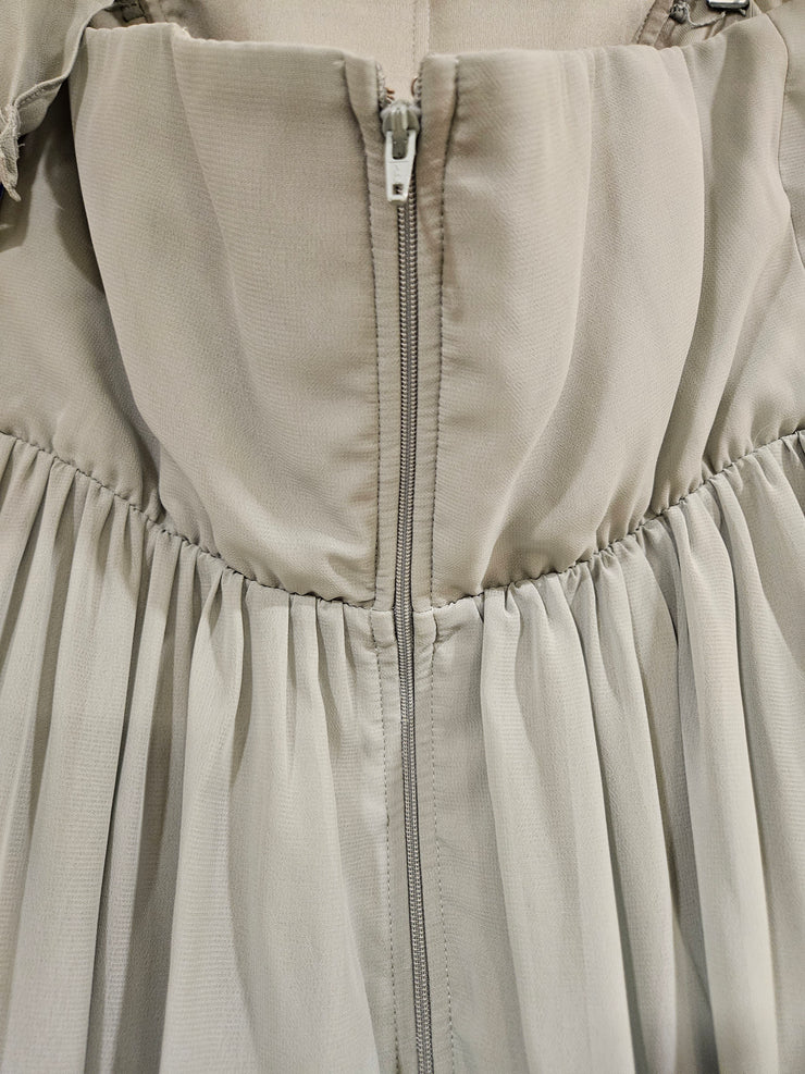 GREEN LONG EVENING GOWN