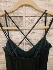 GREEN SATIN SHORT DRESS