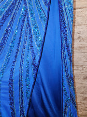 BLUE/ROYAL BLUE LONG DRESS$800