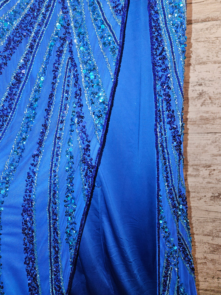 BLUE/ROYAL BLUE LONG DRESS$800